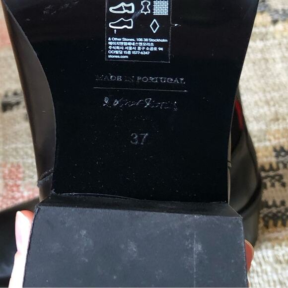 & Other Stories Black and Red Sock Heeled Booties - Picture 8 of 8